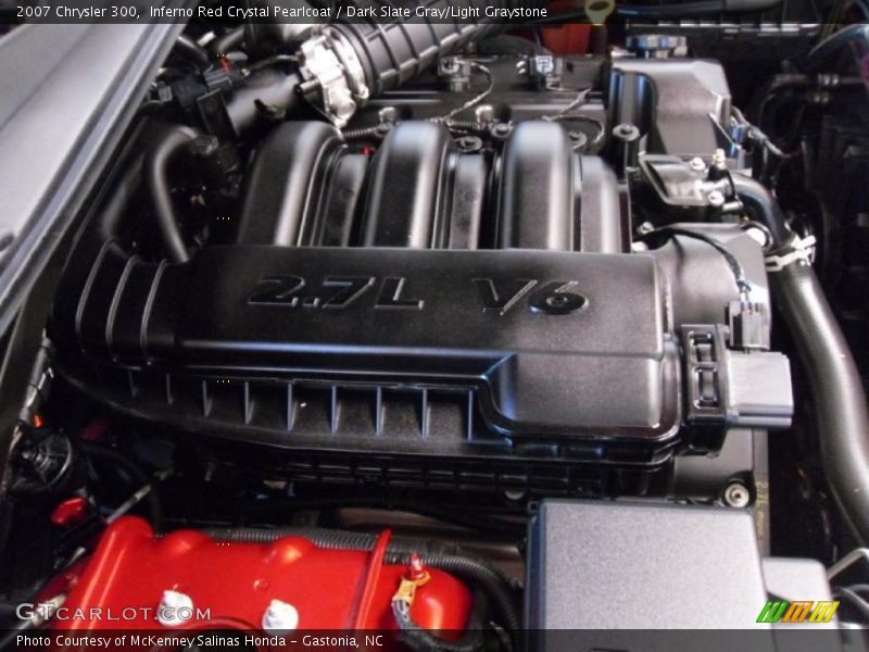 Inferno Red Crystal Pearlcoat / Dark Slate Gray/Light Graystone 2007 Chrysler 300
