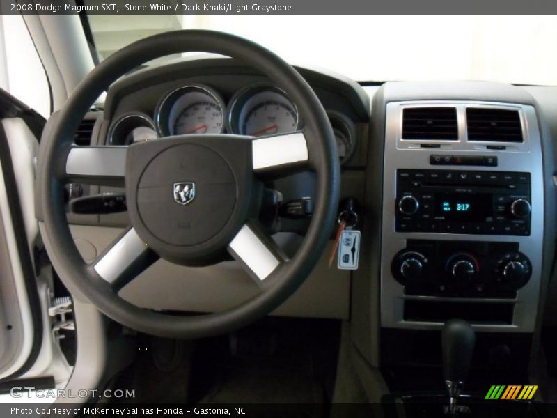 Stone White / Dark Khaki/Light Graystone 2008 Dodge Magnum SXT