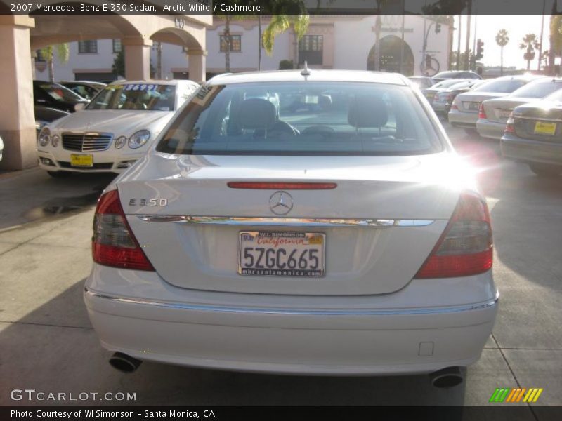 Arctic White / Cashmere 2007 Mercedes-Benz E 350 Sedan