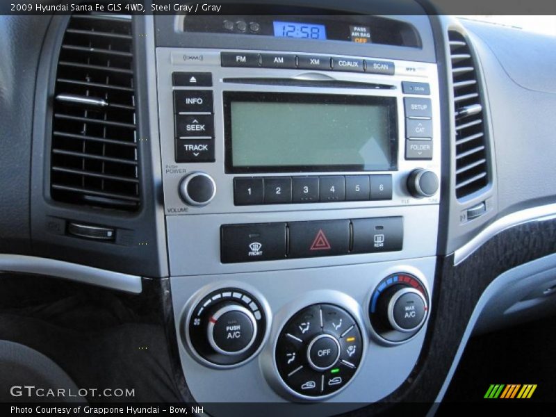 Steel Gray / Gray 2009 Hyundai Santa Fe GLS 4WD