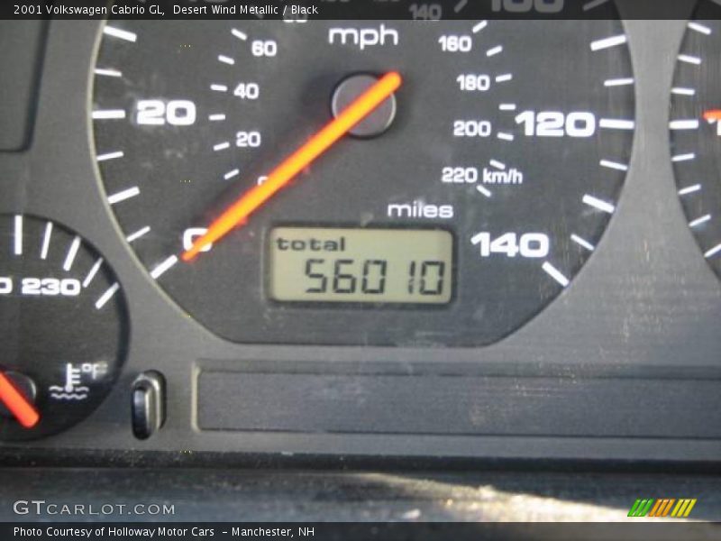 Desert Wind Metallic / Black 2001 Volkswagen Cabrio GL