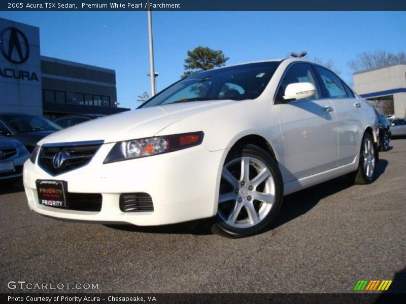 Premium White Pearl / Parchment 2005 Acura TSX Sedan