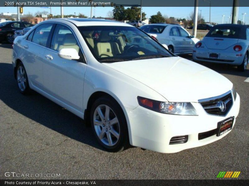 Premium White Pearl / Parchment 2005 Acura TSX Sedan