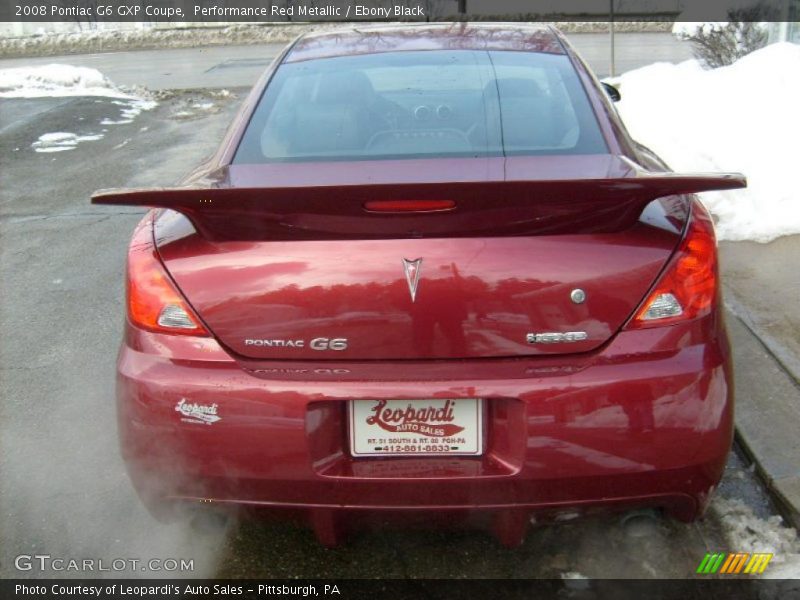 Performance Red Metallic / Ebony Black 2008 Pontiac G6 GXP Coupe