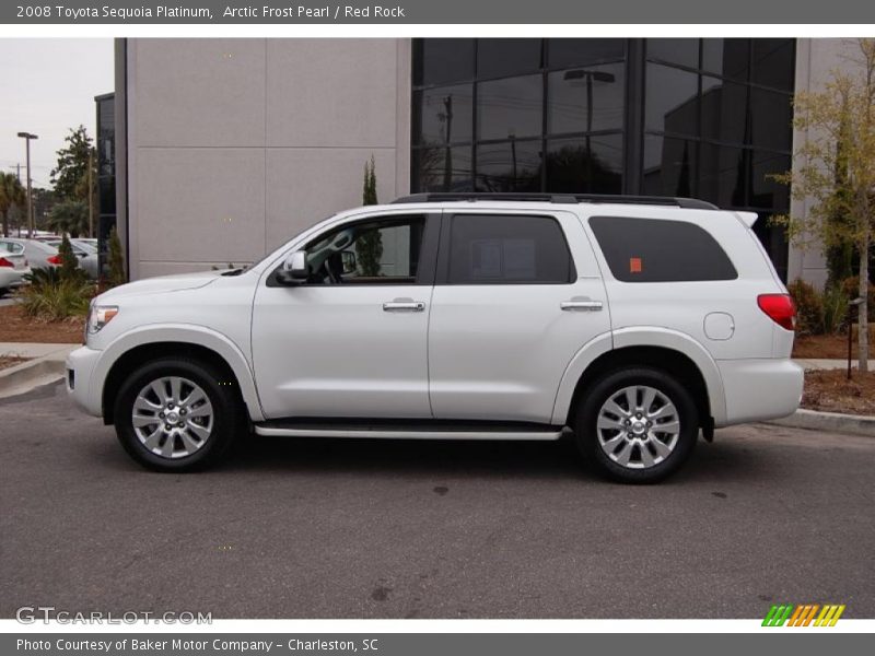Arctic Frost Pearl / Red Rock 2008 Toyota Sequoia Platinum