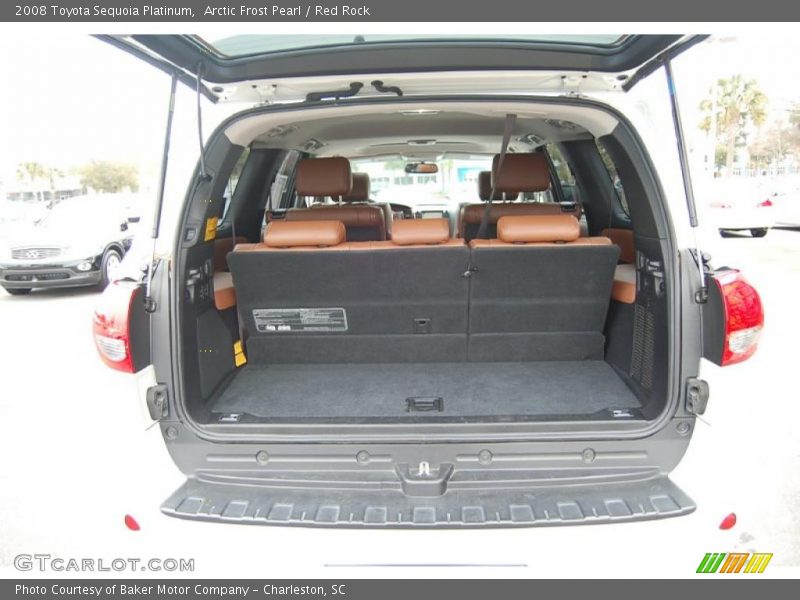 Arctic Frost Pearl / Red Rock 2008 Toyota Sequoia Platinum