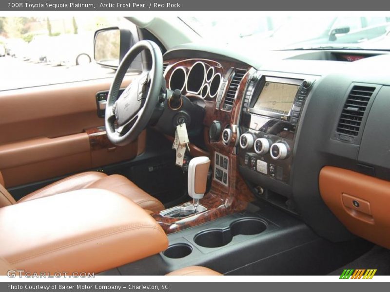 Arctic Frost Pearl / Red Rock 2008 Toyota Sequoia Platinum