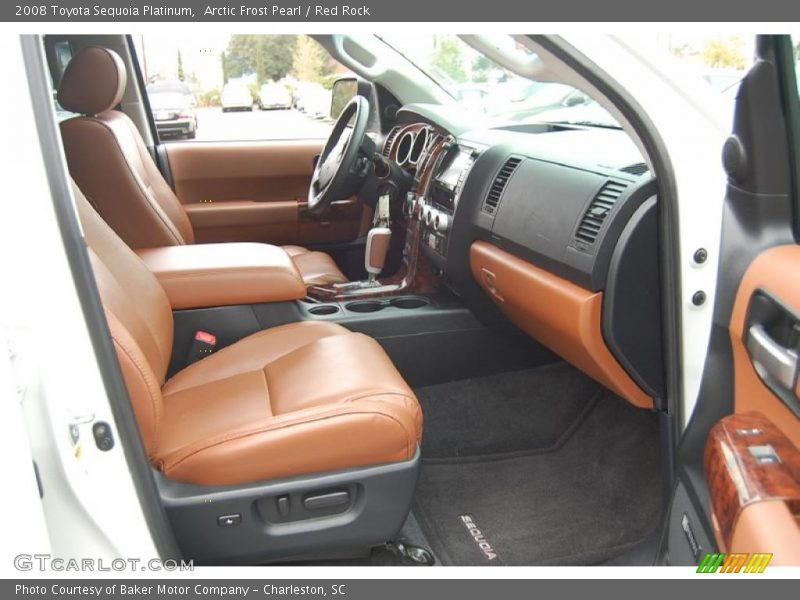 Arctic Frost Pearl / Red Rock 2008 Toyota Sequoia Platinum