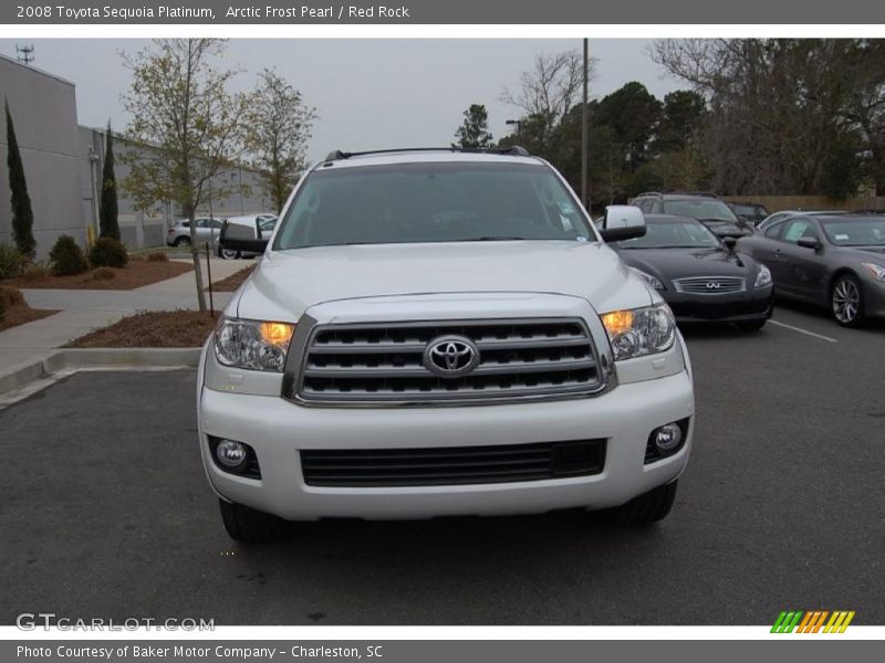 Arctic Frost Pearl / Red Rock 2008 Toyota Sequoia Platinum