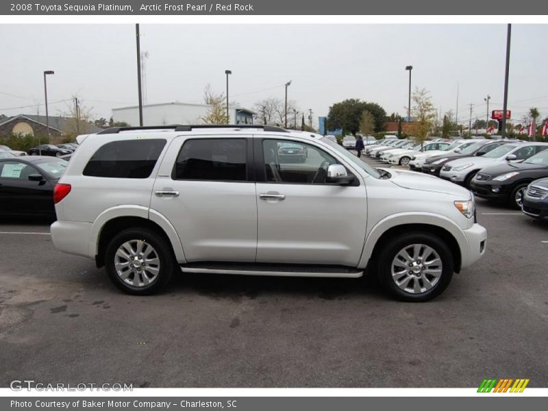 Arctic Frost Pearl / Red Rock 2008 Toyota Sequoia Platinum