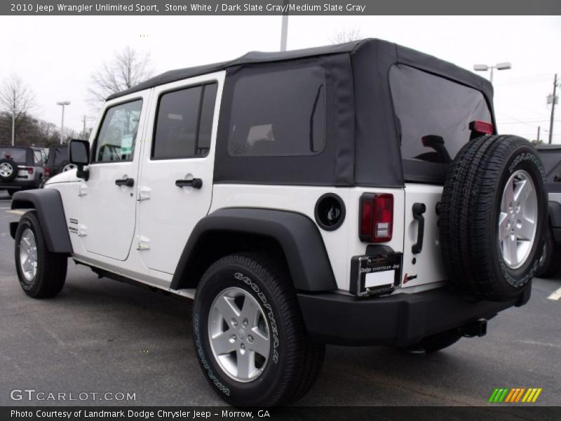 Stone White / Dark Slate Gray/Medium Slate Gray 2010 Jeep Wrangler Unlimited Sport