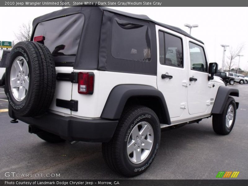 Stone White / Dark Slate Gray/Medium Slate Gray 2010 Jeep Wrangler Unlimited Sport