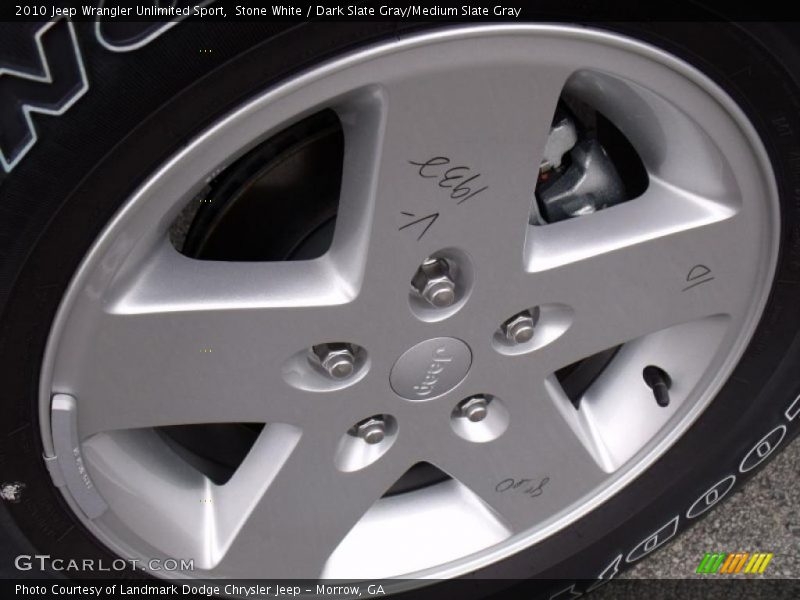 Stone White / Dark Slate Gray/Medium Slate Gray 2010 Jeep Wrangler Unlimited Sport