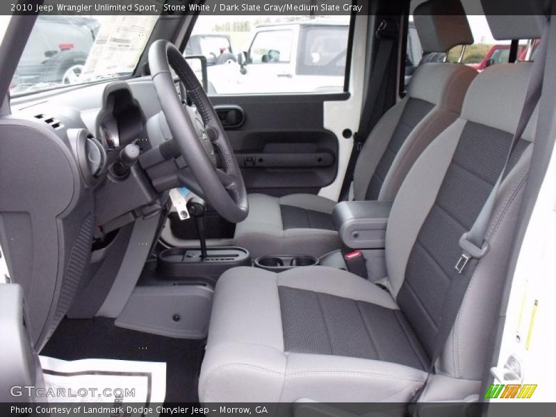 Stone White / Dark Slate Gray/Medium Slate Gray 2010 Jeep Wrangler Unlimited Sport