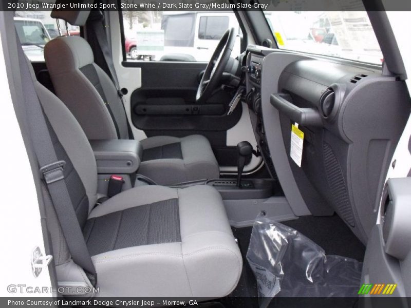 Stone White / Dark Slate Gray/Medium Slate Gray 2010 Jeep Wrangler Unlimited Sport