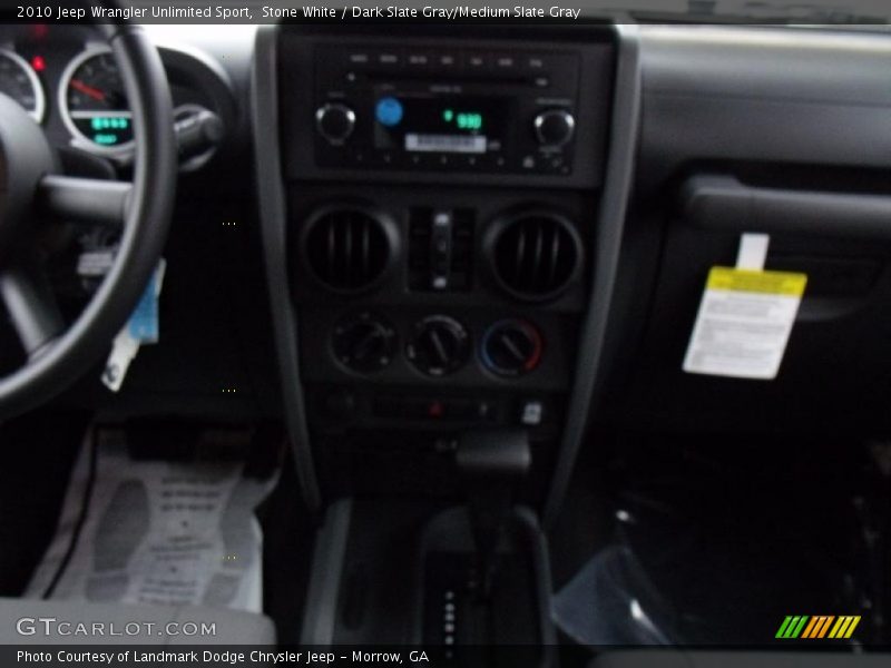 Stone White / Dark Slate Gray/Medium Slate Gray 2010 Jeep Wrangler Unlimited Sport
