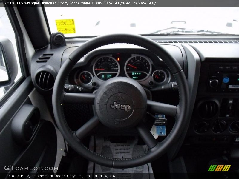 Stone White / Dark Slate Gray/Medium Slate Gray 2010 Jeep Wrangler Unlimited Sport