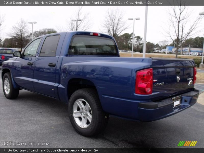Deep Water Blue Pearl Coat / Dark Slate Gray/Medium Slate Gray 2010 Dodge Dakota Big Horn Crew Cab