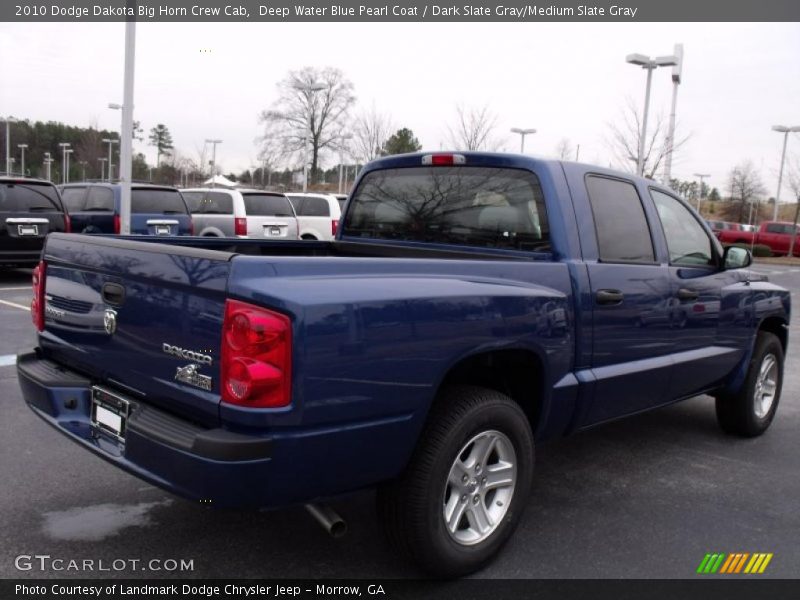 Deep Water Blue Pearl Coat / Dark Slate Gray/Medium Slate Gray 2010 Dodge Dakota Big Horn Crew Cab