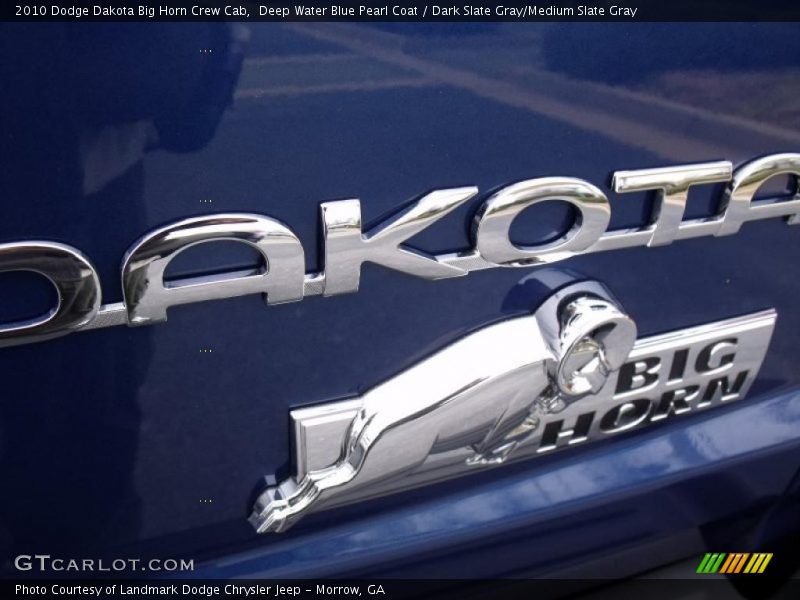 Deep Water Blue Pearl Coat / Dark Slate Gray/Medium Slate Gray 2010 Dodge Dakota Big Horn Crew Cab