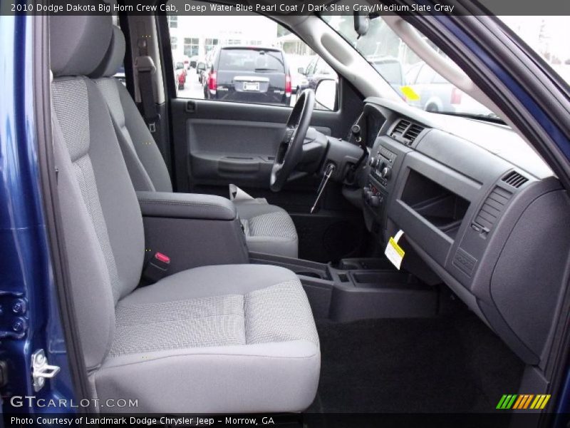 Deep Water Blue Pearl Coat / Dark Slate Gray/Medium Slate Gray 2010 Dodge Dakota Big Horn Crew Cab