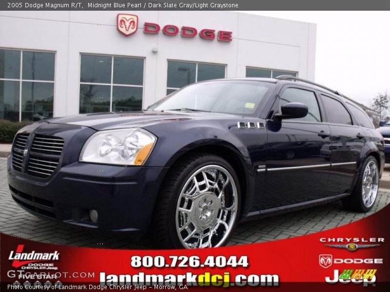 Midnight Blue Pearl / Dark Slate Gray/Light Graystone 2005 Dodge Magnum R/T