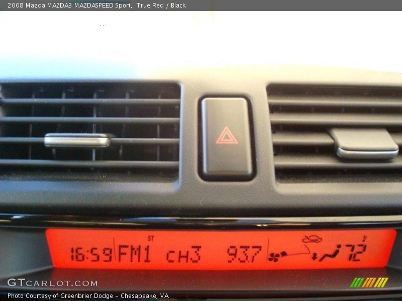 True Red / Black 2008 Mazda MAZDA3 MAZDASPEED Sport