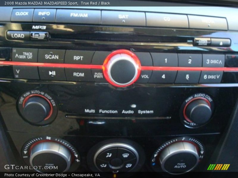 True Red / Black 2008 Mazda MAZDA3 MAZDASPEED Sport
