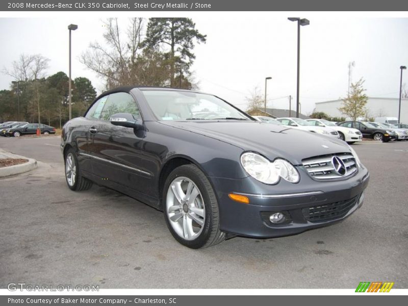 Steel Grey Metallic / Stone 2008 Mercedes-Benz CLK 350 Cabriolet