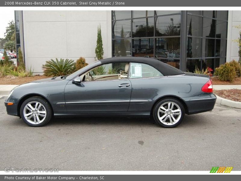 Steel Grey Metallic / Stone 2008 Mercedes-Benz CLK 350 Cabriolet