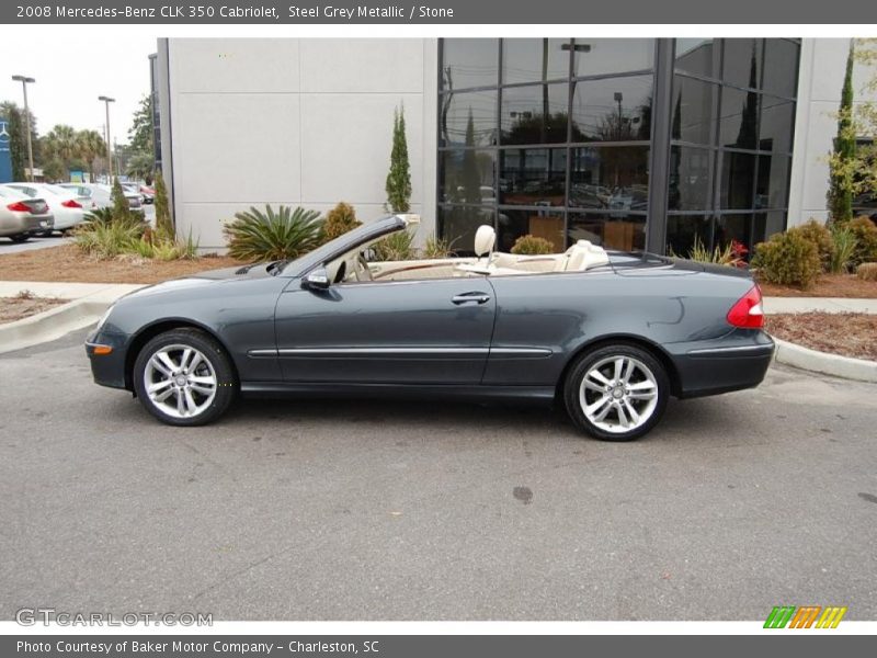 Steel Grey Metallic / Stone 2008 Mercedes-Benz CLK 350 Cabriolet