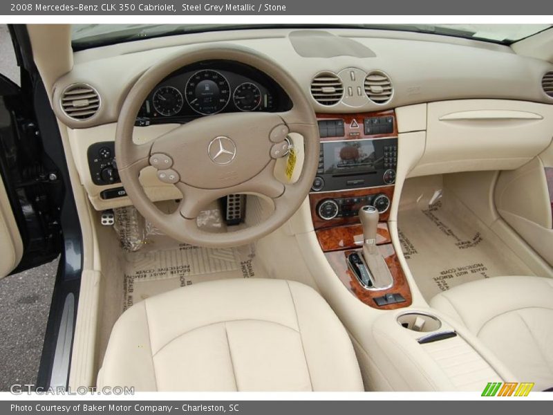 Steel Grey Metallic / Stone 2008 Mercedes-Benz CLK 350 Cabriolet