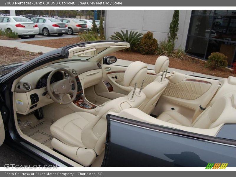 Steel Grey Metallic / Stone 2008 Mercedes-Benz CLK 350 Cabriolet