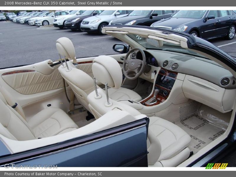Steel Grey Metallic / Stone 2008 Mercedes-Benz CLK 350 Cabriolet