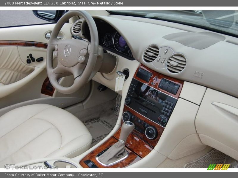 Steel Grey Metallic / Stone 2008 Mercedes-Benz CLK 350 Cabriolet