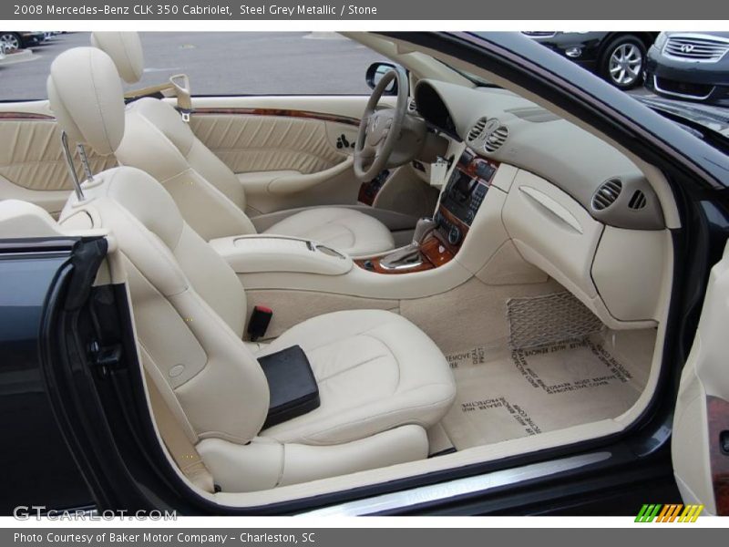 Steel Grey Metallic / Stone 2008 Mercedes-Benz CLK 350 Cabriolet