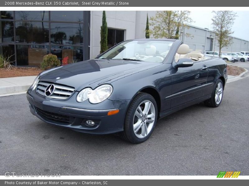 Steel Grey Metallic / Stone 2008 Mercedes-Benz CLK 350 Cabriolet