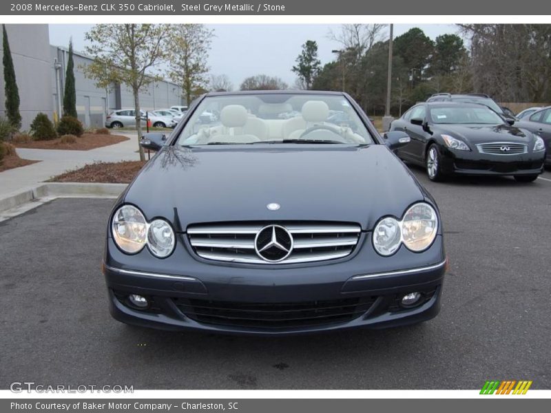 Steel Grey Metallic / Stone 2008 Mercedes-Benz CLK 350 Cabriolet