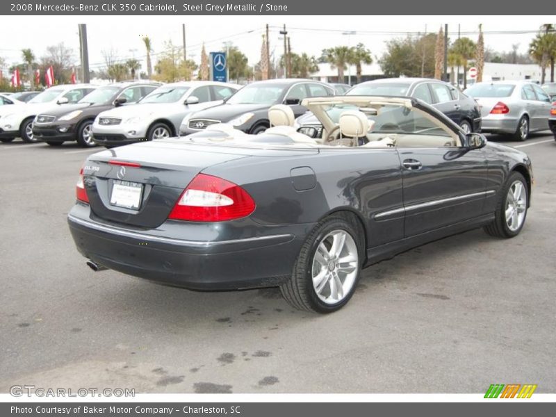 Steel Grey Metallic / Stone 2008 Mercedes-Benz CLK 350 Cabriolet