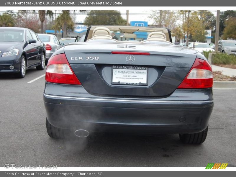 Steel Grey Metallic / Stone 2008 Mercedes-Benz CLK 350 Cabriolet