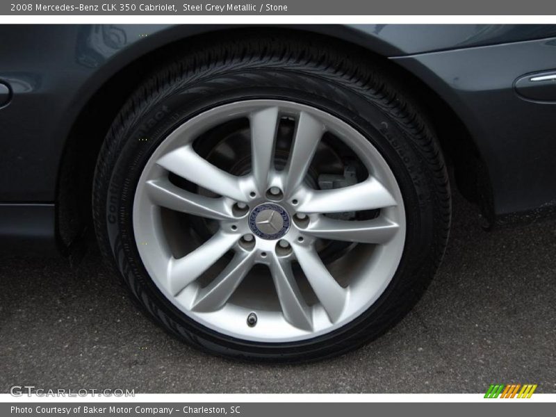 Steel Grey Metallic / Stone 2008 Mercedes-Benz CLK 350 Cabriolet