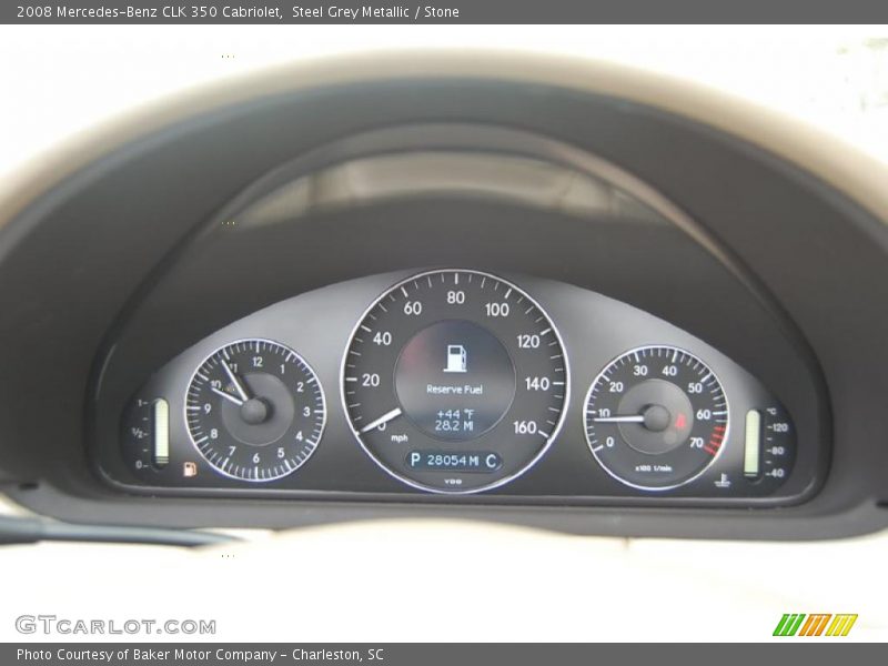 Steel Grey Metallic / Stone 2008 Mercedes-Benz CLK 350 Cabriolet
