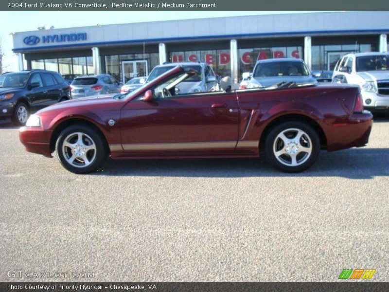 Redfire Metallic / Medium Parchment 2004 Ford Mustang V6 Convertible