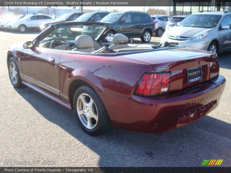 Redfire Metallic / Medium Parchment 2004 Ford Mustang V6 Convertible