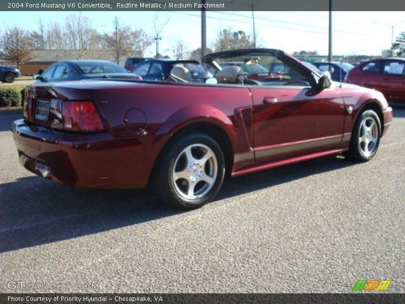 Redfire Metallic / Medium Parchment 2004 Ford Mustang V6 Convertible