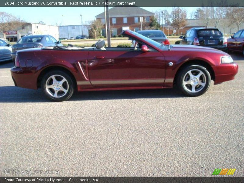 Redfire Metallic / Medium Parchment 2004 Ford Mustang V6 Convertible