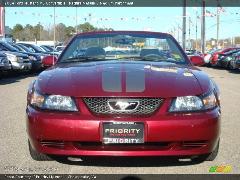 Redfire Metallic / Medium Parchment 2004 Ford Mustang V6 Convertible