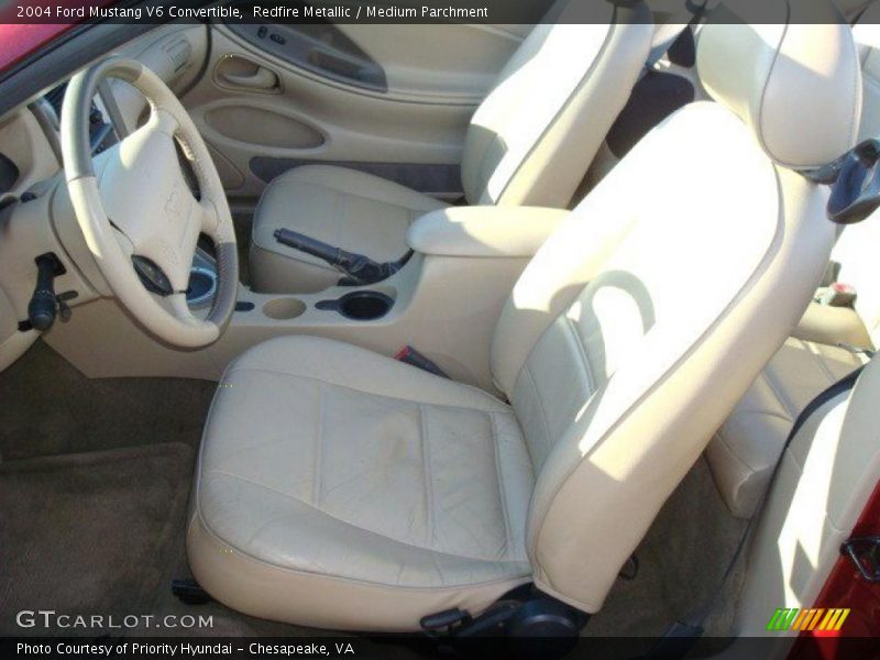 Redfire Metallic / Medium Parchment 2004 Ford Mustang V6 Convertible