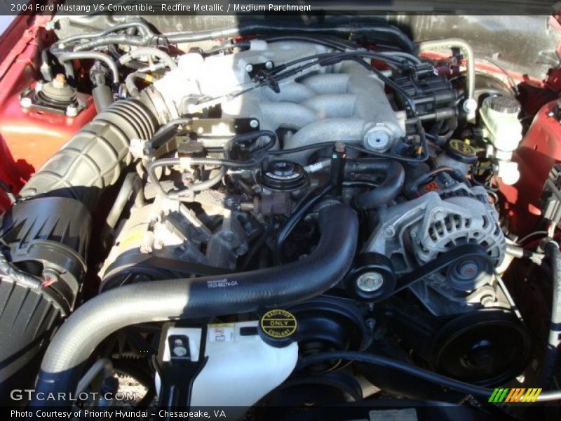 Redfire Metallic / Medium Parchment 2004 Ford Mustang V6 Convertible