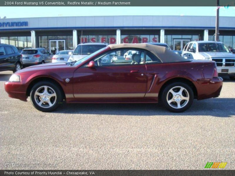 Redfire Metallic / Medium Parchment 2004 Ford Mustang V6 Convertible